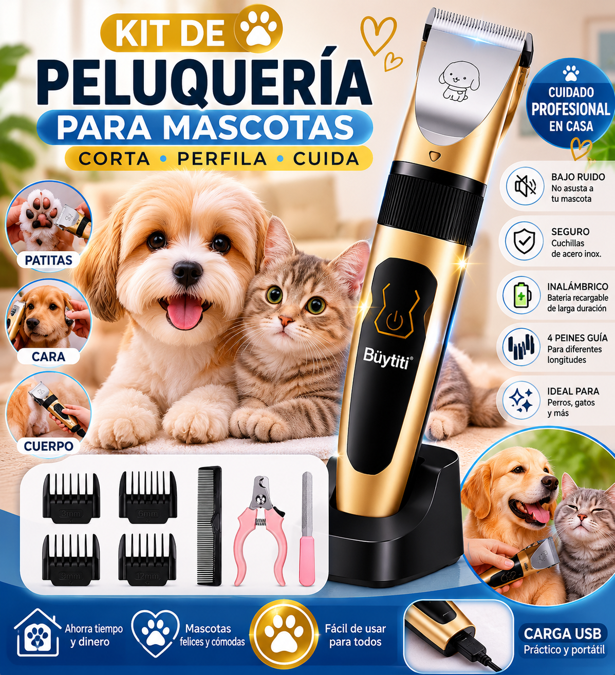Kit de peluquería para mascotas